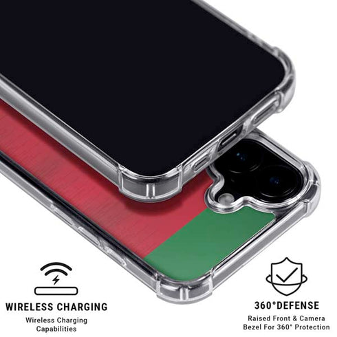 Portugal Soccer Flag iPhone 16 Clear Case